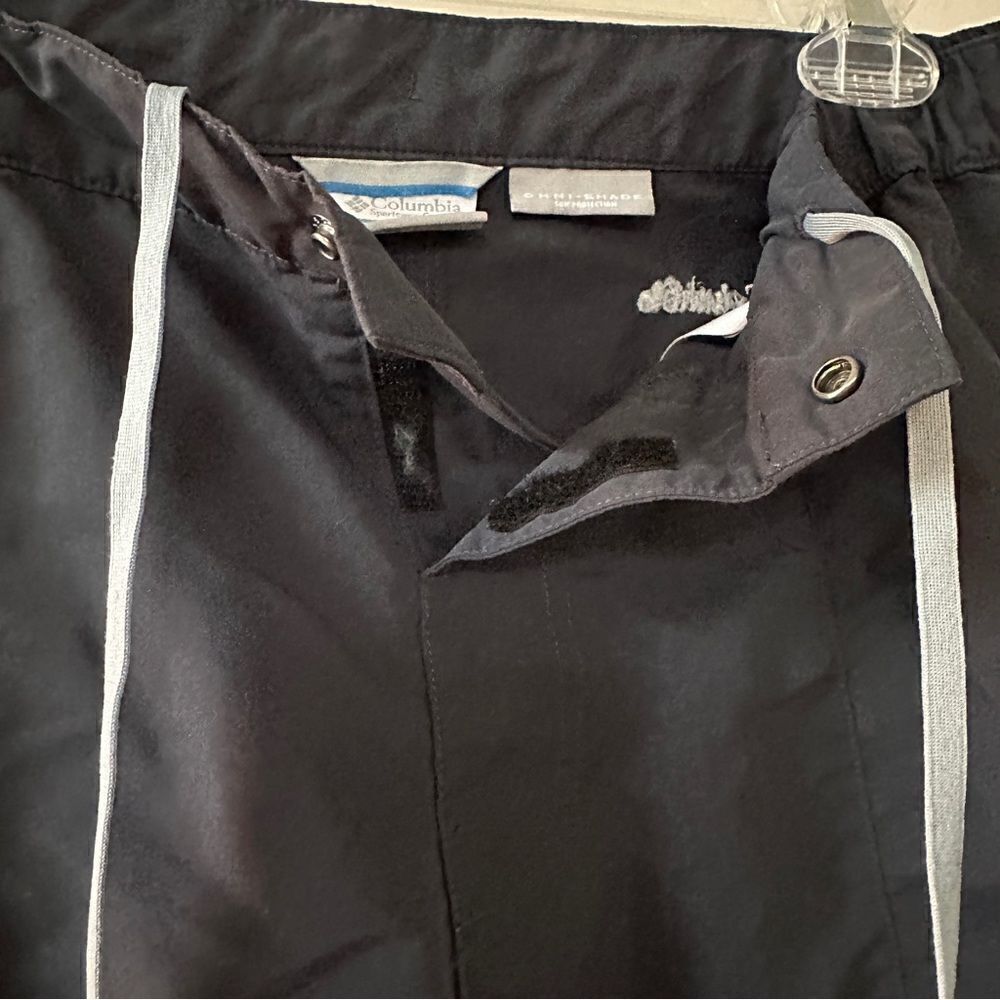 Columbia Omni Shade Board Shorts Mens Medium Elastic Waist Zip Pocket Navy - Picture 4 of 12